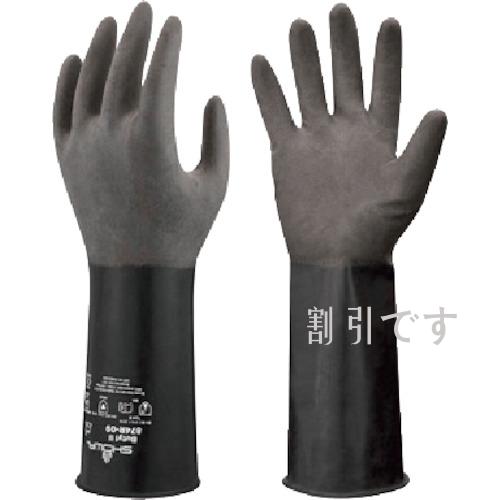 ショーワ　耐薬品手袋　Ｎｏ８７４Ｒ　ブチルゴム製化学防護手袋　Ｌサイズ　ブラック　黒